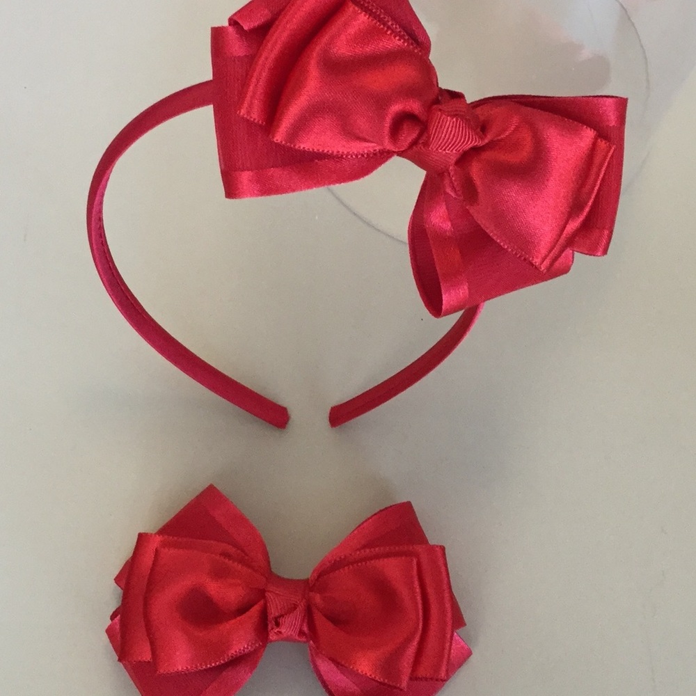 Red Hairband & Bow Set